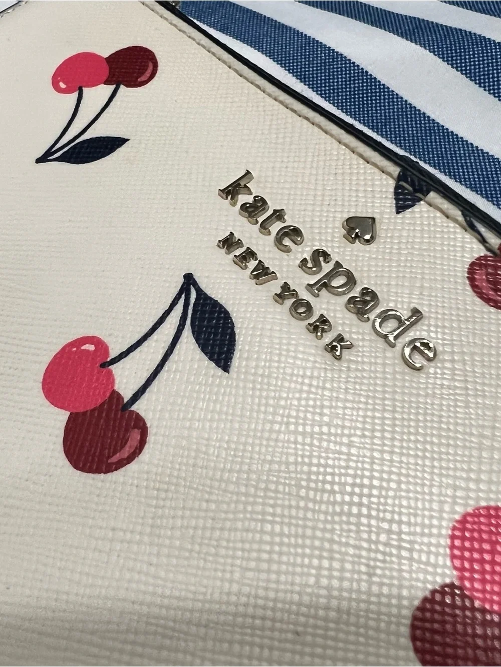 kate spade Cream Cherry-Print Wristlet